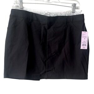 Wild Fable Pull On Mini Skirt Womens Medium Black White Lace Detail Stretch NWT